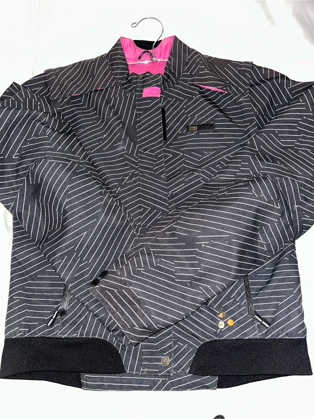 Fox Black Jacket with Hot Pink Lining